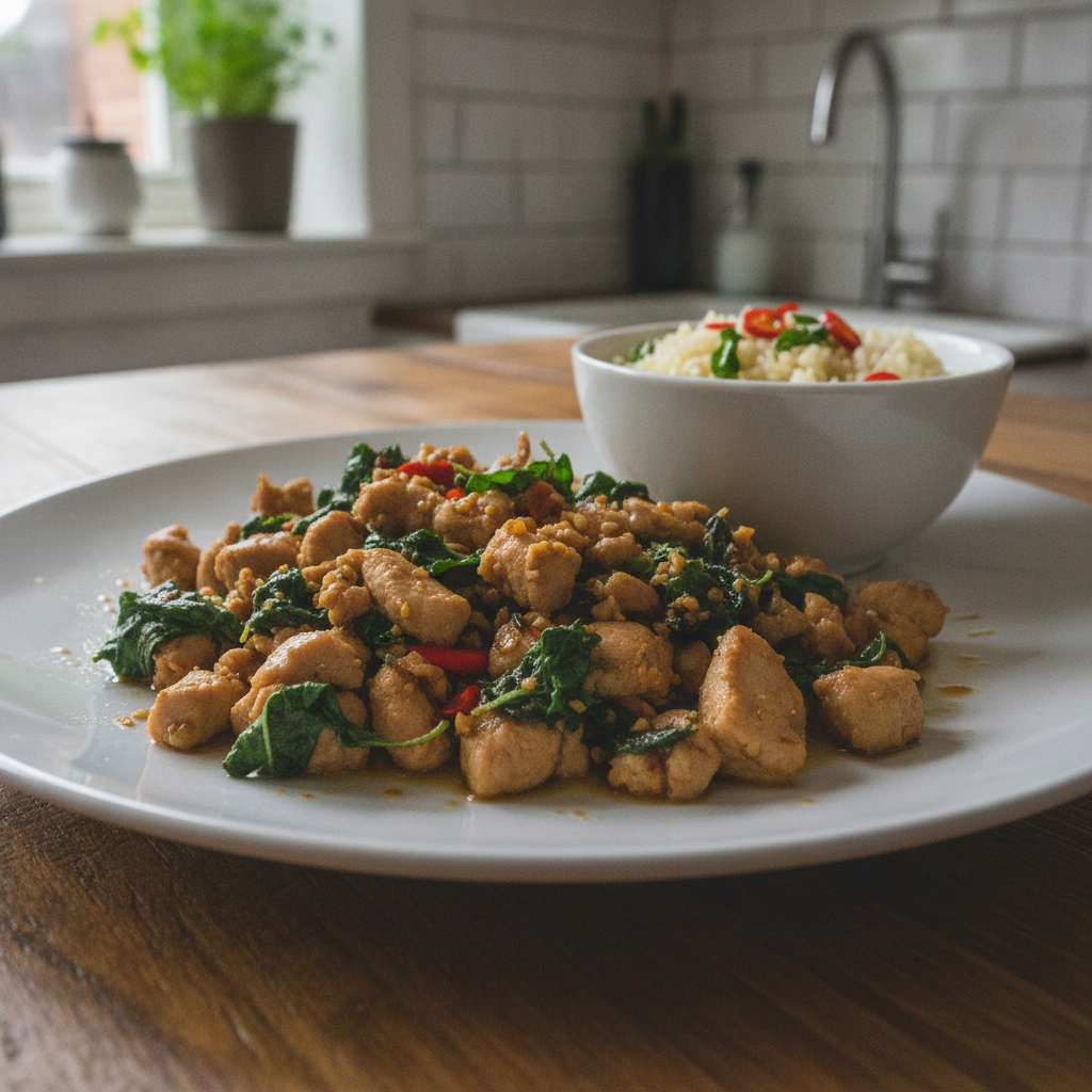 Keto Thai Basil Chicken (Pad Kra Prow)