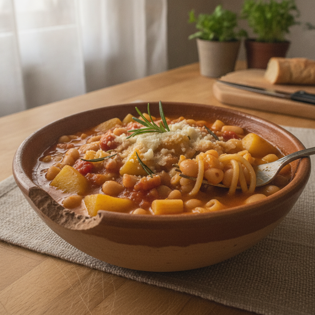 Tuscan Pasta and Potato Soup