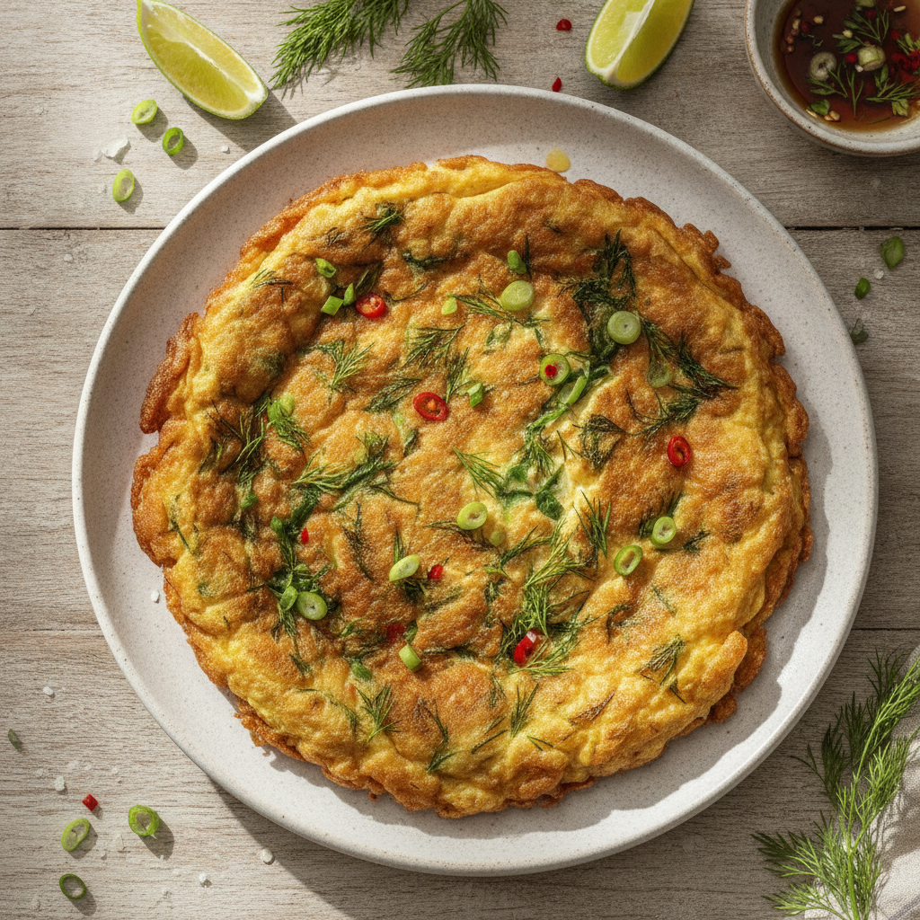 Keto Thai-Style Crispy Herb Omelette