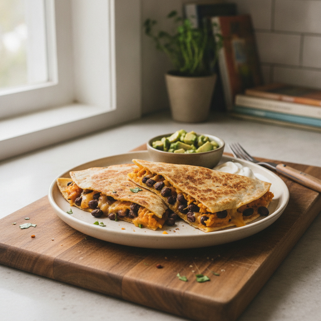 Sweet Potato and Black Bean Quesadillas