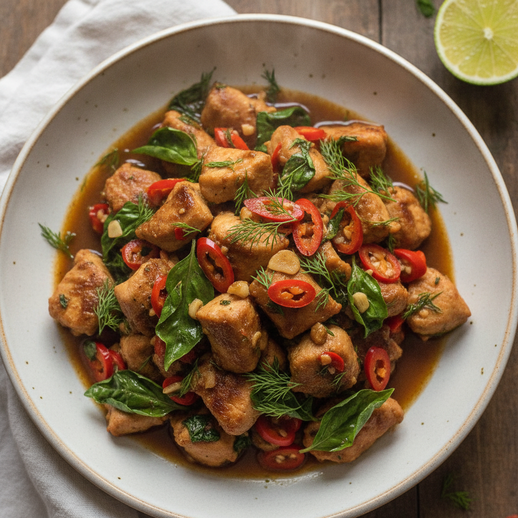Keto Spicy Thai Basil Stir-Fry